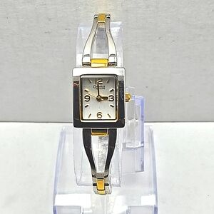 Womens Vintage Caravelle by Bulova Watch Gold Silver Two Tone New Battery Petite